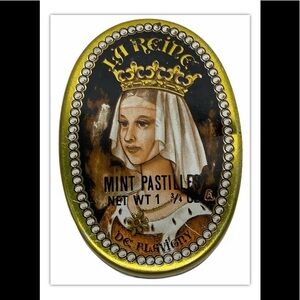 LA REINE Vintage Mint Pastille Tin Container